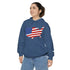 American flag on its map style with the Premium Garment-Dye Hoodie.