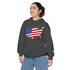 American flag on its map style with the Premium Garment-Dye Hoodie.