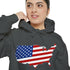 American flag on its map style with the Premium Garment-Dye Hoodie.