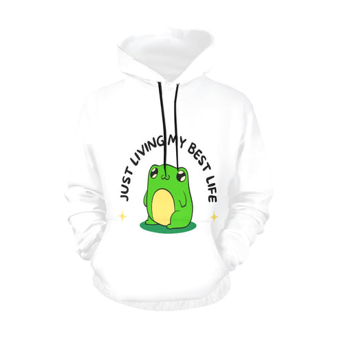 Just living my best life Men's All Over Print Hoodie (USA Size)