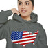 American flag on its map style with the Premium Garment-Dye Hoodie.