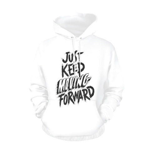 Just Keep Moving Forward: Men's Inspiring All-Over-Print Hoodie (US Sizes)