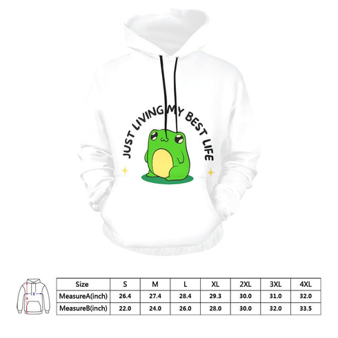 Just living my best life Men's All Over Print Hoodie (USA Size)