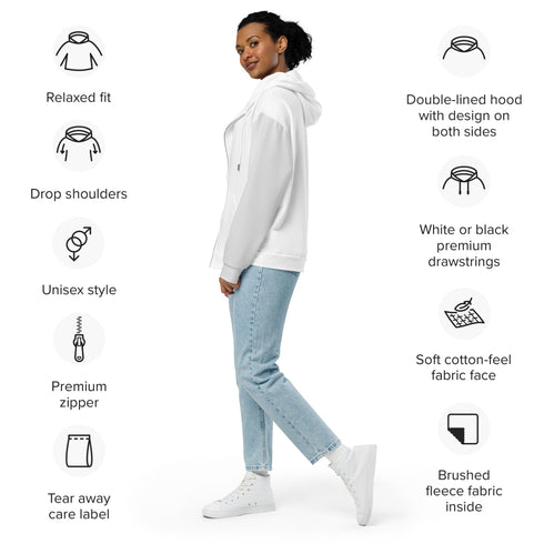 Women hoodies Comfy & Stylish: Unisex Zip-Up Hoodie for Everyone Zip Hoodie