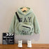Autumn Winter Children’s Hoodies Fashionable Letter Print Sweatshirts with Complimentary Bag Warm Velvet Lined Coats - Warms Hoodies