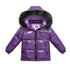 Black Winter jacket Parka for Kids - Boys & Girls Down Jacket with Natural Fur, Waterproof Outerwear and Snow Coat - Warms Hoodies