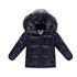 Black Winter jacket Parka for Kids - Boys & Girls Down Jacket with Natural Fur, Waterproof Outerwear and Snow Coat - Warms Hoodies