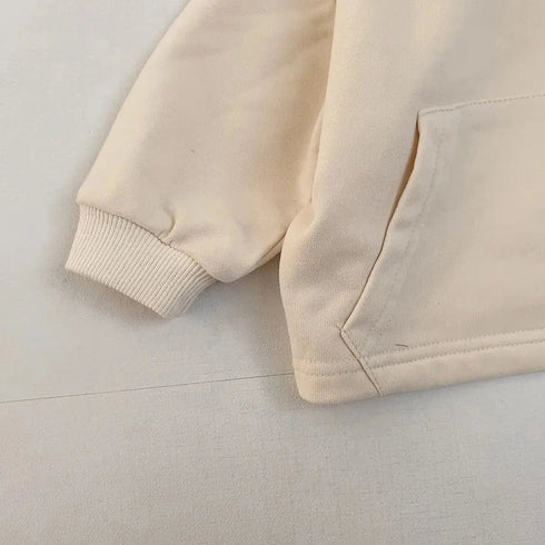 Cotton Embroidered Hoodies for Toddlers - Bear-Themed Sweatshirt for Kids - Warms Hoodies