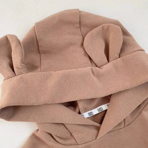 Cotton Embroidered Hoodies for Toddlers - Bear-Themed Sweatshirt for Kids - Warms Hoodies