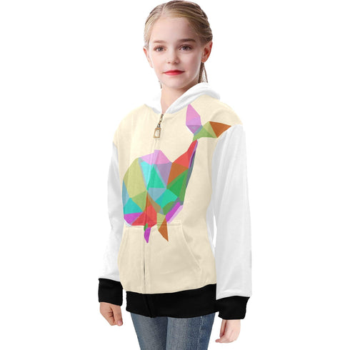 Kid's hoodies Big Girls' Zip Up Hoodie