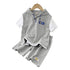 Kids’ Tracksuits - Patchwork Short Sleeve T-Shirt and Shorts Set - Boys and Girls Hoodie - Warms Hoodies