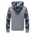 Men’s Premium Camouflage Winter Jacket - Thick Fleece-Lined Long Sleeve Coat with Hood - Casual Streetwear - Warms Hoodies