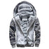 Men’s Premium Camouflage Winter Jacket - Thick Fleece-Lined Long Sleeve Coat with Hood - Casual Streetwear - Warms Hoodies