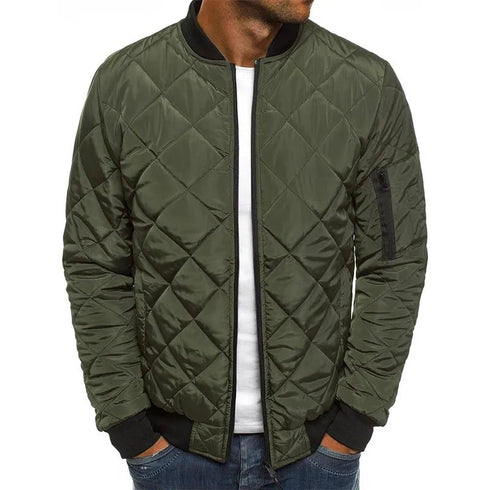 Men's Solid Color Cotton-Padded Jacket - Thick, Winter-Warm, Casual Style - Warms Hoodies