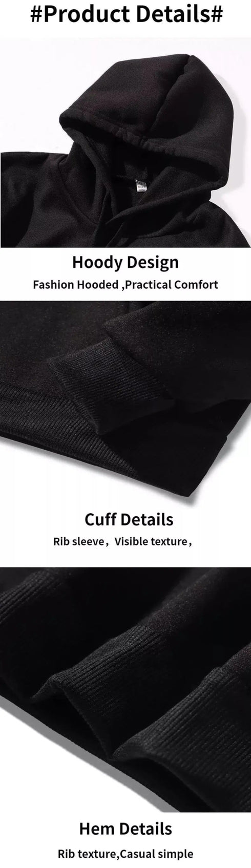 Men’s Solid Color Fleece Hoodies: Warm, Breathable Pullovers for Casual Streetwear Fashion - Warms Hoodies