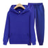 Men’s Two-Piece Solid Color Hoodie and Pants Set - Premium Casual Sportswear Tracksuit - Warms Hoodies