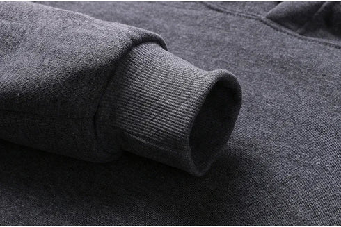 Men’s Two-Piece Solid Color Hoodie and Pants Set - Premium Casual Sportswear Tracksuit - Warms Hoodies