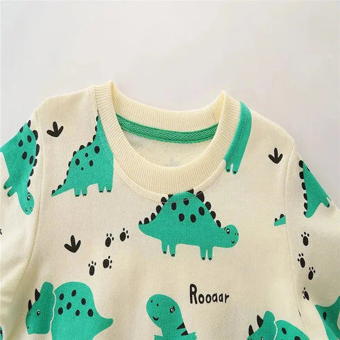 Newly Launched Jumping Meters Kids’ Hoodies: Premium Cotton Sweatshirts with Dinosaur Prints - Warms Hoodies
