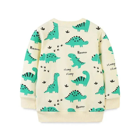 Newly Launched Jumping Meters Kids’ Hoodies: Premium Cotton Sweatshirts with Dinosaur Prints - Warms Hoodies
