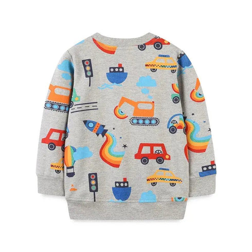 Newly Launched Jumping Meters Kids’ Hoodies: Premium Cotton Sweatshirts with Dinosaur Prints - Warms Hoodies