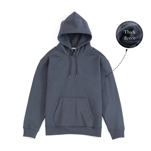 Premium Autumn Hoodies for Men: High-Quality, Thick 360g Fabric, Solid Basic Sweatshirts with Jogger - Warms Hoodies
