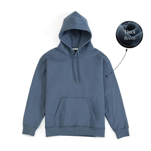 Premium Autumn Hoodies for Men: High-Quality, Thick 360g Fabric, Solid Basic Sweatshirts with Jogger - Warms Hoodies