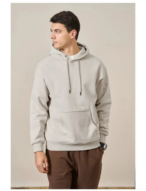 Premium Autumn Hoodies for Men: High-Quality, Thick 360g Fabric, Solid Basic Sweatshirts with Jogger - Warms Hoodies