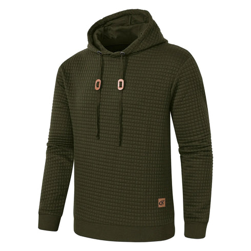 Premium Men’s Fleece Hoodies - Jacquard Pullover Sweatshirts for Men - High-Quality Male Hooded Sweatshirts - Warms Hoodies