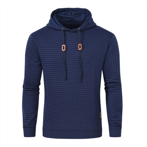 Premium Men’s Fleece Hoodies - Jacquard Pullover Sweatshirts for Men - High-Quality Male Hooded Sweatshirts - Warms Hoodies