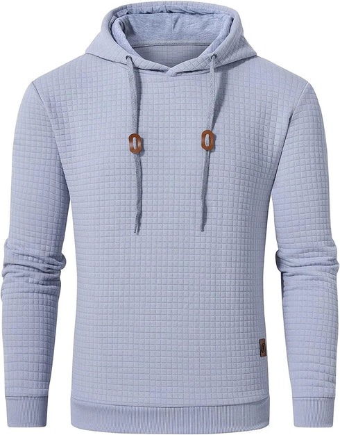 Premium Men’s Fleece Hoodies - Jacquard Pullover Sweatshirts for Men - High-Quality Male Hooded Sweatshirts - Warms Hoodies