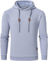 Premium Men’s Fleece Hoodies - Jacquard Pullover Sweatshirts for Men - High-Quality Male Hooded Sweatshirts - Warms Hoodies