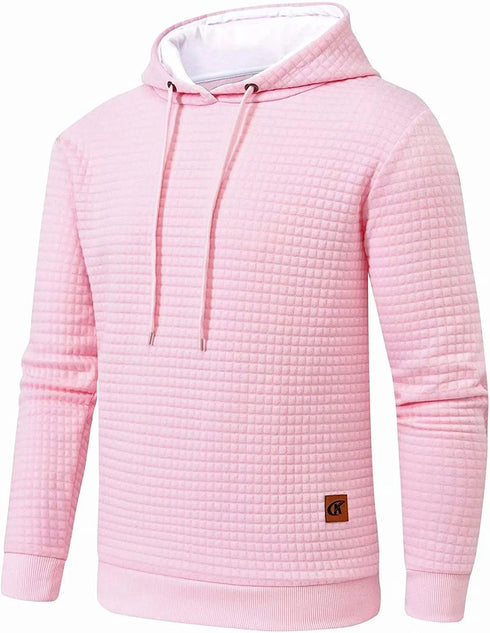 Premium Men’s Fleece Hoodies - Jacquard Pullover Sweatshirts for Men - High-Quality Male Hooded Sweatshirts - Warms Hoodies