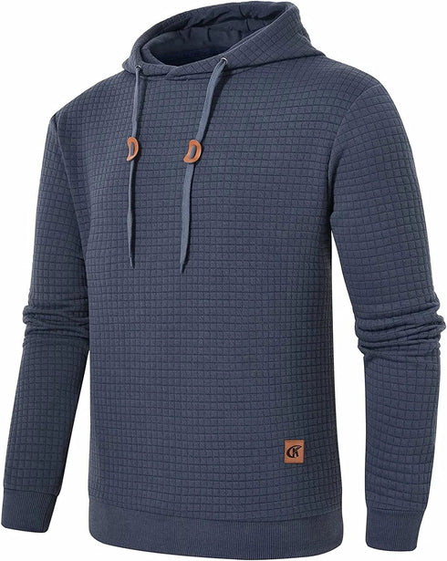 Premium Men’s Fleece Hoodies - Jacquard Pullover Sweatshirts for Men - High-Quality Male Hooded Sweatshirts - Warms Hoodies