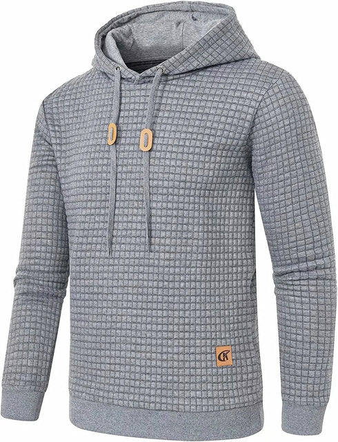Premium Men’s Fleece Hoodies - Jacquard Pullover Sweatshirts for Men - High-Quality Male Hooded Sweatshirts - Warms Hoodies