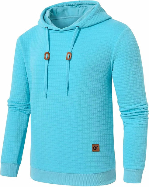 Premium Men’s Fleece Hoodies - Jacquard Pullover Sweatshirts for Men - High-Quality Male Hooded Sweatshirts - Warms Hoodies