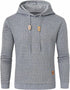 Premium Men’s Fleece Hoodies - Jacquard Pullover Sweatshirts for Men - High-Quality Male Hooded Sweatshirts - Warms Hoodies