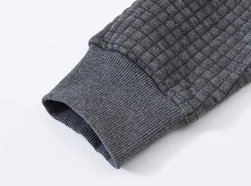 Premium Men’s Fleece Hoodies - Jacquard Pullover Sweatshirts for Men - High-Quality Male Hooded Sweatshirts - Warms Hoodies