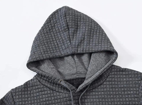 Premium Men’s Fleece Hoodies - Jacquard Pullover Sweatshirts for Men - High-Quality Male Hooded Sweatshirts - Warms Hoodies
