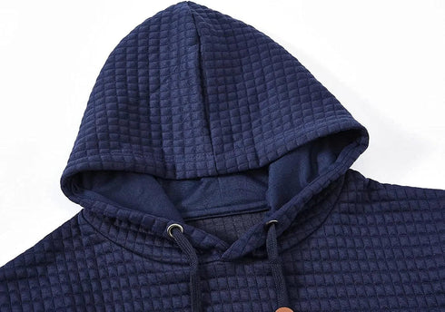 Premium Men’s Fleece Hoodies - Jacquard Pullover Sweatshirts for Men - High-Quality Male Hooded Sweatshirts - Warms Hoodies