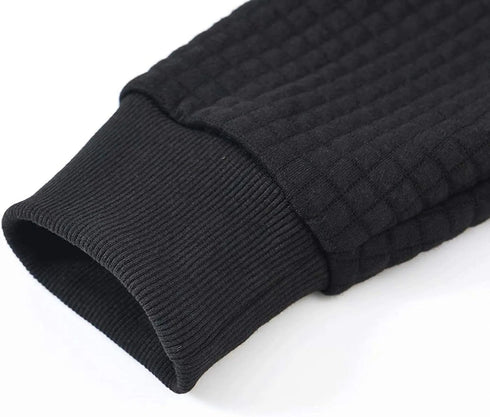 Premium Men’s Fleece Hoodies - Jacquard Pullover Sweatshirts for Men - High-Quality Male Hooded Sweatshirts - Warms Hoodies