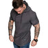 Premium Men’s Short-Sleeve Hoodies: Casual Solid Color Sweatshirts for the Modern Man - Warms Hoodies