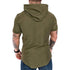 Premium Men’s Short-Sleeve Hoodies: Casual Solid Color Sweatshirts for the Modern Man - Warms Hoodies