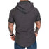 Premium Men’s Short-Sleeve Hoodies: Casual Solid Color Sweatshirts for the Modern Man - Warms Hoodies