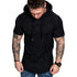 Premium Men’s Short-Sleeve Hoodies: Casual Solid Color Sweatshirts for the Modern Man - Warms Hoodies