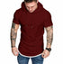 Premium Men’s Short-Sleeve Hoodies: Casual Solid Color Sweatshirts for the Modern Man - Warms Hoodies