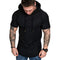 Premium Men’s Short-Sleeve Hoodies: Casual Solid Color Sweatshirts for the Modern Man - Warms Hoodies