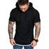 Premium Men’s Short-Sleeve Hoodies: Casual Solid Color Sweatshirts for the Modern Man - Warms Hoodies