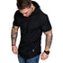 Premium Men’s Short-Sleeve Hoodies: Casual Solid Color Sweatshirts for the Modern Man - Warms Hoodies