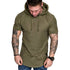 Premium Men’s Short-Sleeve Hoodies: Casual Solid Color Sweatshirts for the Modern Man - Warms Hoodies
