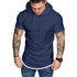 Premium Men’s Short-Sleeve Hoodies: Casual Solid Color Sweatshirts for the Modern Man - Warms Hoodies